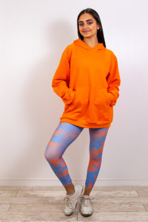 Calza Sublimada Panal Celeste y Anaranjado - Spiral Urban