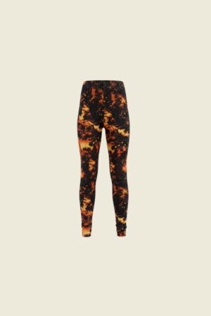 Calza Outlet Estampada Naranjo con Negro Niña Talla 6