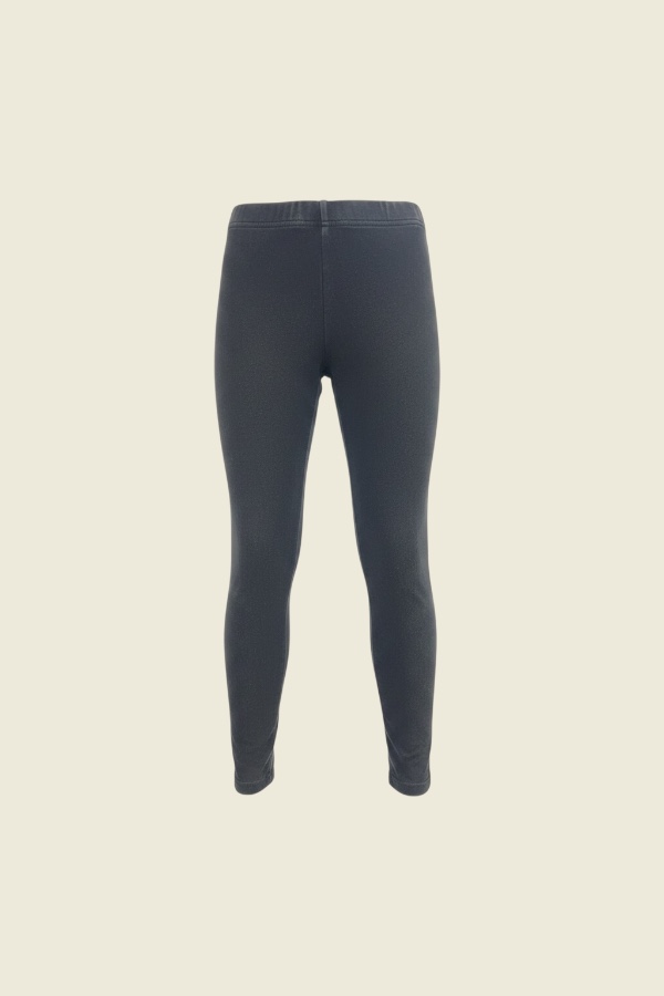 Calza Outlet Unicolor Negro Mezclilla Jeans Niña