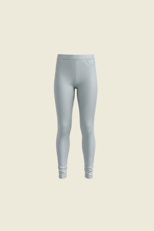 Calza Outlet Unicolor Plateado Metalizado Niña Talla 10