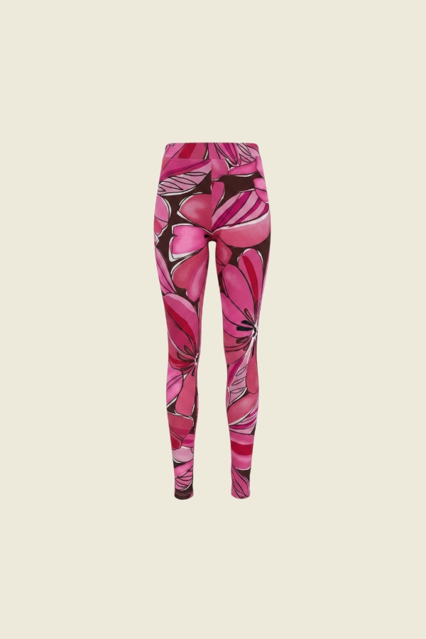 Pack Mamá e hija Calza Estampada Flores fucsia - Spiral Urban - Imagen 3