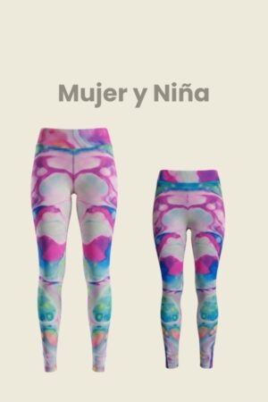 Pack Mamá e hija Calza Estampada Multicolor - Spiral Urban
